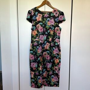 Watercolor Floral Betsy Johnson Dress